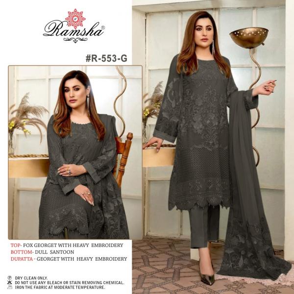 Ramsha R 553 Dark Nx Georgette  Designer Pakistani Suit Collection